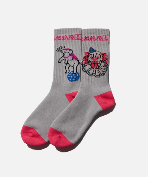 VIRGOwearworks(ヴァルゴウェアワークス)の「CIRCUS SOCKS(ソックス/靴下・メンズ・グレー/ブラック/ナチュラル・FREE)」の2枚目の写真