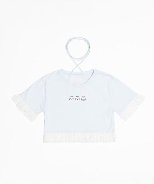 Whinny(ホワイニー)の「Whinny/【Whinny×やさうさちゃん】やさうさちゃんときめきT(Tシャツ/カットソー・レディース・ブラック/ホワイト/サックスブルー・FREE)」の21枚目の写真