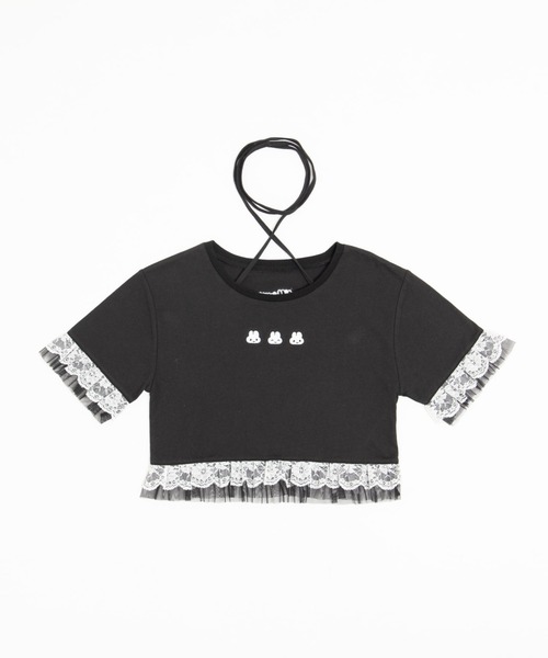 Whinny(ホワイニー)の「Whinny/【Whinny×やさうさちゃん】やさうさちゃんときめきT(Tシャツ/カットソー・レディース・ブラック/ホワイト/サックスブルー・FREE)」の22枚目の写真