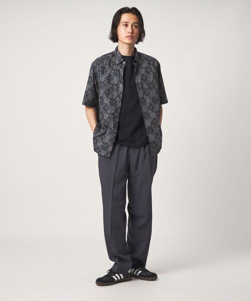 A DAY IN THE LIFE UNITED ARROWS(アデイインザライフユナイテッドアローズ)の「コットン パターンプリント リラックスシャツ<A DAY IN THE LIFE>(シャツ/ブラウス・メンズ・ダークグリーン/ネイビー・M/L)」の4枚目の写真