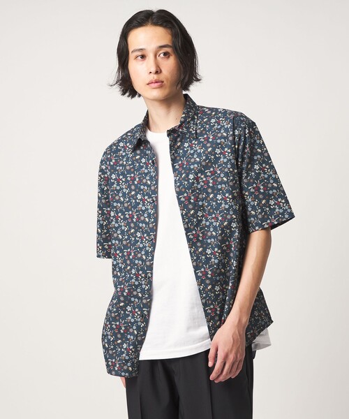 A DAY IN THE LIFE UNITED ARROWS(アデイインザライフユナイテッドアローズ)の「コットン パターンプリント リラックスシャツ<A DAY IN THE LIFE>(シャツ/ブラウス・メンズ・ダークグリーン/ネイビー・M/L)」の6枚目の写真