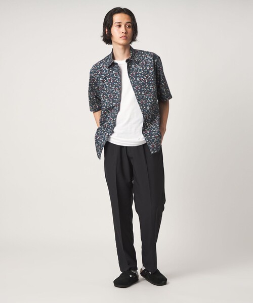 A DAY IN THE LIFE UNITED ARROWS(アデイインザライフユナイテッドアローズ)の「コットン パターンプリント リラックスシャツ<A DAY IN THE LIFE>(シャツ/ブラウス・メンズ・ダークグリーン/ネイビー・M/L)」の7枚目の写真