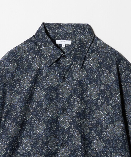 A DAY IN THE LIFE UNITED ARROWS(アデイインザライフユナイテッドアローズ)の「コットン パターンプリント リラックスシャツ<A DAY IN THE LIFE>(シャツ/ブラウス・メンズ・ダークグリーン/ネイビー・M/L)」の17枚目の写真