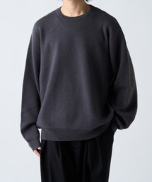 ウォッシャブルクルーネックニット
