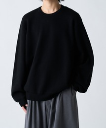 ウォッシャブルクルーネックニット