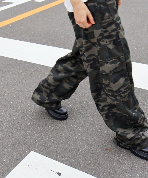 SpRay(スプレイ)の「迷彩カーゴパンツ(カーゴパンツ・レディース・グレー/カーキ・SMALL/MEDIUM)」の17枚目の写真