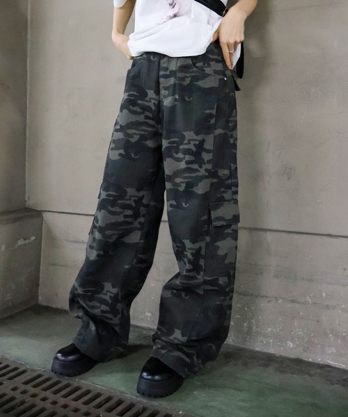 SpRay(スプレイ)の「迷彩カーゴパンツ(カーゴパンツ・レディース・グレー/カーキ・SMALL/MEDIUM)」の19枚目の写真