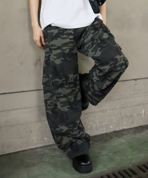 SpRay(スプレイ)の「迷彩カーゴパンツ(カーゴパンツ・レディース・グレー/カーキ・SMALL/MEDIUM)」の21枚目の写真