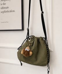 【 NOLITA / ノリータ 】バッグチャーム付き  巾着ミニ ショルダーバッグ