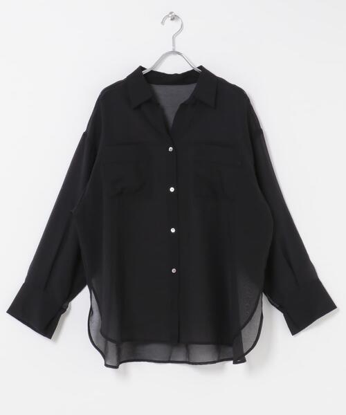 URBAN RESEARCH ROSSO WOMEN(アーバンリサーチ ロッソ)の「シアースキッパーシャツ(シャツ/ブラウス・レディース・オフホワイト/ブラック/イエロー/ブルー系その他・FREE)」の16枚目の写真