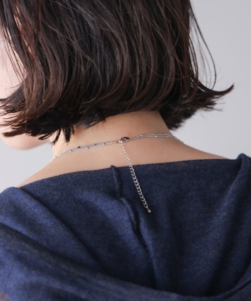 Bou Jeloud(ブージュルード)の「3ラインメタルロングネックレス(ネックレス・レディース・シルバー/ゴールド・ONESIZE)」の6枚目の写真