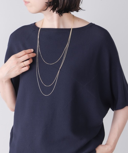 Bou Jeloud(ブージュルード)の「3ラインメタルロングネックレス(ネックレス・レディース・シルバー/ゴールド・ONESIZE)」の7枚目の写真
