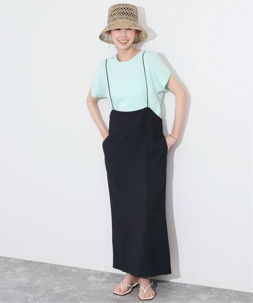 SLOBE IENA(スローブイエナ)の「《2枚セット/追加3》アイラインキャミワンピース×ノースリーブTEEセット(ワンピース・レディース・ブラック・FREE)」の20枚目の写真