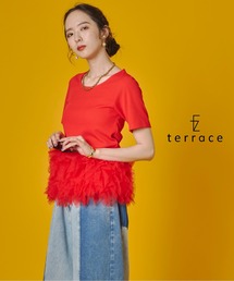 ティアードチュールドッキングTシャツ