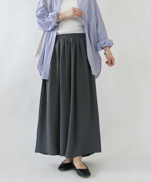 and it_(アンドイット)の「リラックスワイドガウチョパンツ(その他パンツ・レディース・ライトカーキ/ブラック/チャコール・FREE)」の3枚目の写真