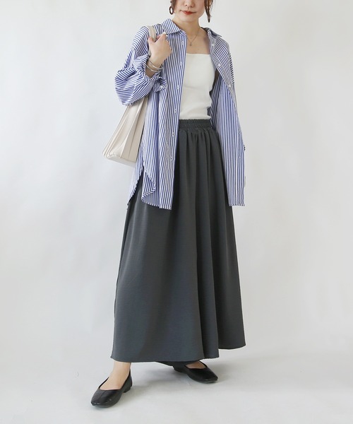 and it_(アンドイット)の「リラックスワイドガウチョパンツ(その他パンツ・レディース・ライトカーキ/ブラック/チャコール・FREE)」の9枚目の写真