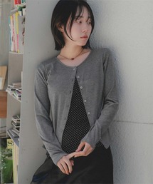 レイヤード風長袖トップス