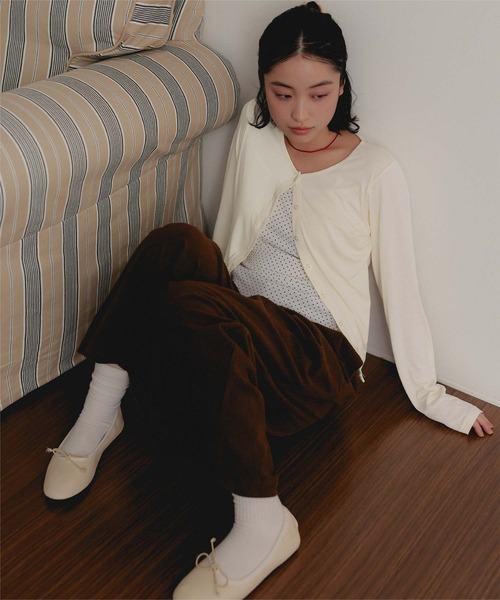 miette(ミエット)の「レイヤード風長袖トップス(Tシャツ/カットソー・レディース・クリーム/チャコール/ブラック・S/M/L)」の6枚目の写真