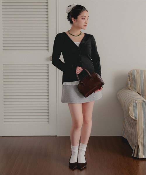 miette(ミエット)の「レイヤード風長袖トップス(Tシャツ/カットソー・レディース・クリーム/チャコール/ブラック・S/M/L)」の13枚目の写真