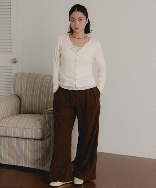 miette(ミエット)の「レイヤード風長袖トップス(Tシャツ/カットソー・レディース・クリーム/チャコール/ブラック・S/M/L)」の7枚目の写真
