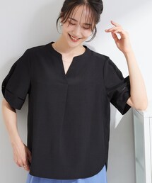 SHOO・LA・RUE | 【洗濯後しわになりにくい/インせずきまる】麻調ハシゴレーススキッパーブラウス(シャツ/ブラウス)