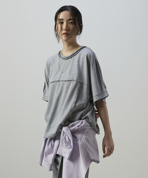 CONVERSE TOKYO(コンバーストウキョウ)の「BACK STAR★ OXFORD SHORT SHIRT(シャツ/ブラウス・レディース・パープル/ピンク/イエロー/ブラック・FREE)」の16枚目の写真