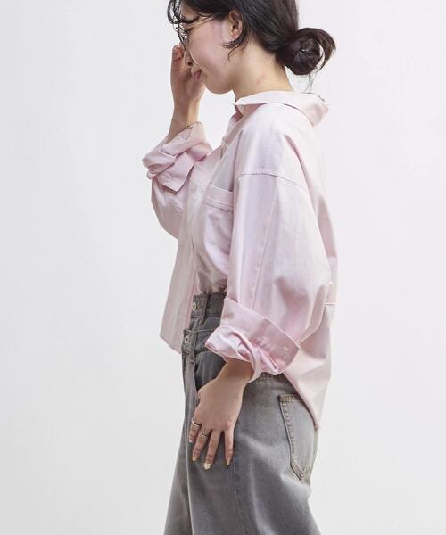 CONVERSE TOKYO(コンバーストウキョウ)の「BACK STAR★ OXFORD SHORT SHIRT(シャツ/ブラウス・レディース・パープル/ピンク/イエロー/ブラック・FREE)」の21枚目の写真