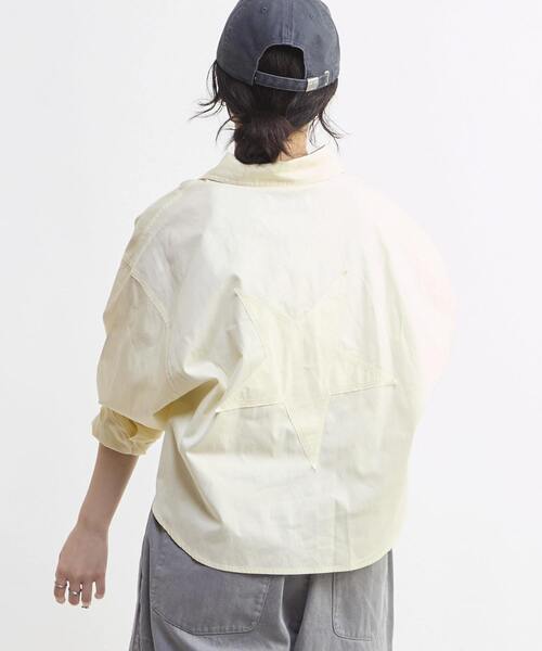 CONVERSE TOKYO(コンバーストウキョウ)の「BACK STAR★ OXFORD SHORT SHIRT(シャツ/ブラウス・レディース・パープル/ピンク/イエロー/ブラック・FREE)」の6枚目の写真
