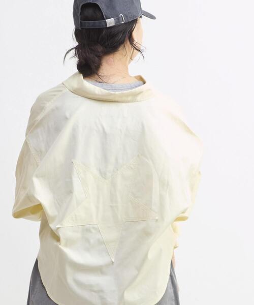 CONVERSE TOKYO(コンバーストウキョウ)の「BACK STAR★ OXFORD SHORT SHIRT(シャツ/ブラウス・レディース・パープル/ピンク/イエロー/ブラック・FREE)」の7枚目の写真