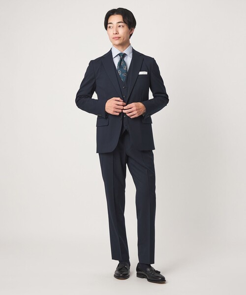 green label relaxing(グリーンレーベルリラクシング)の「A+ TWPU サージ スリム アジャスター NP スラックス セットアップパンツ -ストレッチ-(スーツパンツ・メンズ・ネイビー/ブラック/ダークブラウン/ダークグリーン/ロイヤルブルー・XL/L/M/S/XXL)」の6枚目の写真