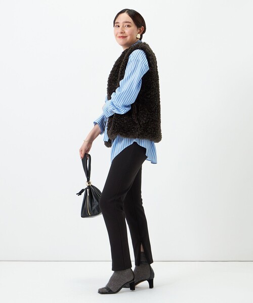 NOLLEY’S(ノーリーズ)の「ウォッシャブルStretch Zipレギンスパンツ(その他パンツ・レディース・ブラック・38/36)」の3枚目の写真