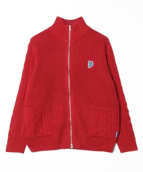 My sugar Babe（マイシュガーベイブ）の「cable pocket zip knit（ニット/セーター・メンズ・ブラック/レッド/ブルー・LARGE/SMALL）」の3枚目の写真