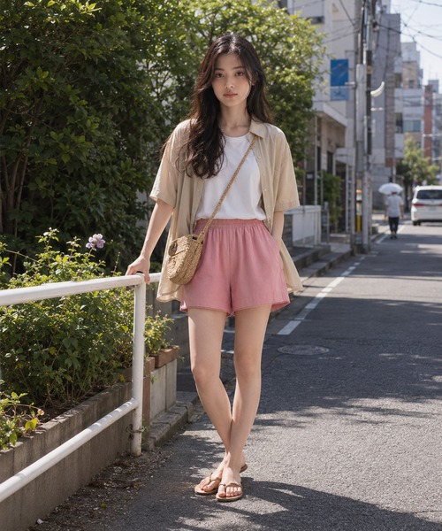KONVINI(コンビニ)の「【KONVINI select】リラックス ショートパンツ レディース イージーパンツ ルームウェア ワンマイルウェア 韓国ファッション(その他パンツ・レディース・グレー/ブラック/ピンク・FREE)」の11枚目の写真