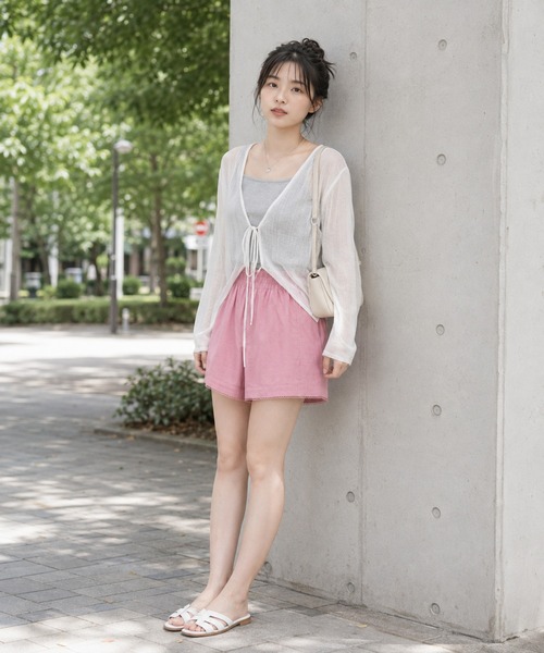 KONVINI(コンビニ)の「【KONVINI select】リラックス ショートパンツ レディース イージーパンツ ルームウェア ワンマイルウェア 韓国ファッション(その他パンツ・レディース・グレー/ブラック/ピンク・FREE)」の4枚目の写真