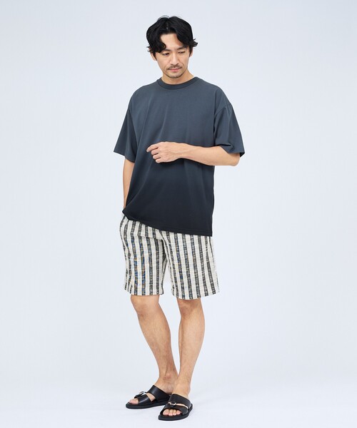 ABAHOUSE GRAY(アバハウスグレイ)の「【グラデーション】半袖Tシャツ(Tシャツ/カットソー・メンズ・ホワイト/ブラック/イエロー/ラベンダー・48/46)」の5枚目の写真