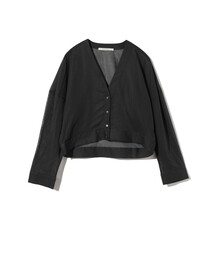 MIDIUMISOLID for Ladies シアーボイルVネックカーディガン