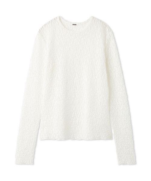 Mila Owen(ミラオーウェン)の「フラワーレースロングスリーブTシャツ(Tシャツ/カットソー・レディース・ミント/ホワイト/ブラック/ブラウン・F)」の17枚目の写真
