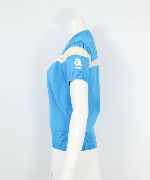 archivio(アルチビオ)の「<LADIES>透かしライン半袖ニット(ニット/セーター・レディース・ピンク/ブラック/ベージュ/サックスブルー・S/M)」の12枚目の写真