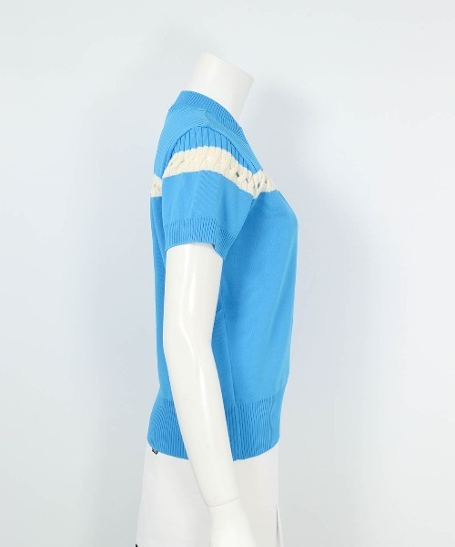 archivio(アルチビオ)の「<LADIES>透かしライン半袖ニット(ニット/セーター・レディース・ピンク/ブラック/ベージュ/サックスブルー・S/M)」の14枚目の写真