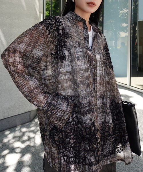 VINTAGE CHECK EMBROIDERY SHIRT