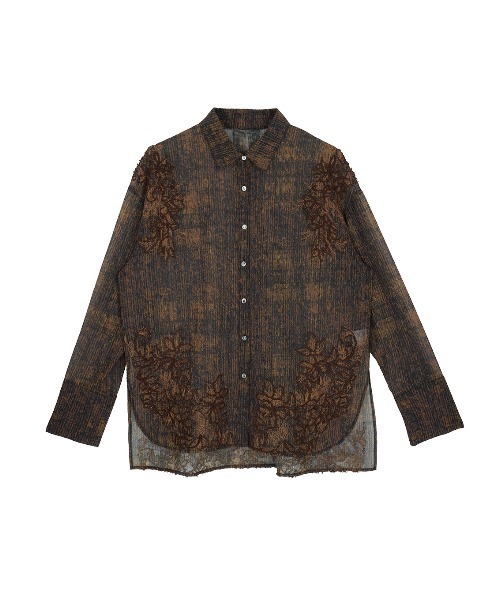 Ameri(アメリ)の「VINTAGE CHECK EMBROIDERY SHIRT(シャツ/ブラウス・レディース・ブラウン/ベージュ・SMALL/MEDIUM)」の8枚目の写真