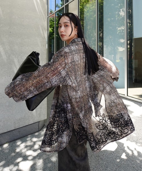 Ameri(アメリ)の「VINTAGE CHECK EMBROIDERY SHIRT(シャツ/ブラウス・レディース・ブラウン/ベージュ・SMALL/MEDIUM)」の18枚目の写真