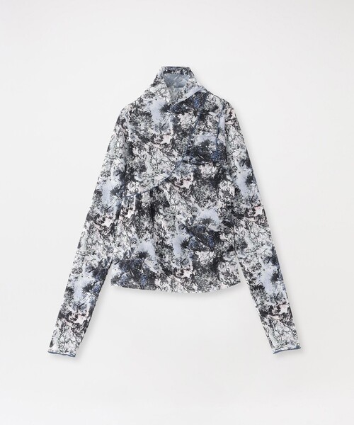 LOVELESS(ラブレス)の「シアーメッシュ ギャザートップス(Tシャツ/カットソー・レディース・ライトイエロー/ブラック・36)」の2枚目の写真