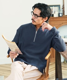 JIGGYS SHOP（ジギーズショップ）の「ワッフル編み サーマル ヘビーオンス スタンドネック ハーフジップ ロンT（Tシャツ/カットソー）」