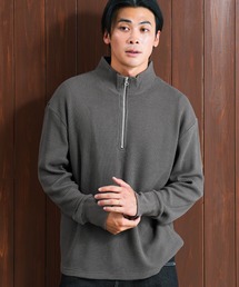 JIGGYS SHOP（ジギーズショップ）の「ワッフル編み サーマル ヘビーオンス スタンドネック ハーフジップ ロンT（Tシャツ/カットソー）」