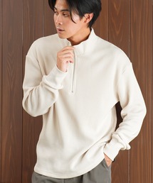 JIGGYS SHOP（ジギーズショップ）の「ワッフル編み サーマル ヘビーオンス スタンドネック ハーフジップ ロンT（Tシャツ/カットソー）」
