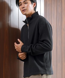 JIGGYS SHOP（ジギーズショップ）の「ワッフル編み サーマル ヘビーオンス スタンドネック ハーフジップ ロンT（Tシャツ/カットソー）」