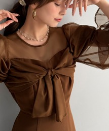 セール】GLITTER FRILL COLLAR DRESS（ワンピース）｜Ameri（アメリ