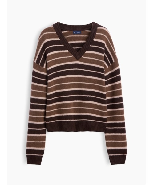 GAP(ギャップ)の「CashSoft カシミヤタッチ オーバーサイズ Vネックセーター(ニット/セーター・レディース・チャコールグレー/ブラウン系その他/ブラック/ブラウン・XXS/XL/L/M/S/XS)」の14枚目の写真
