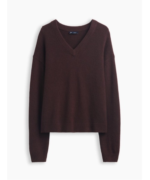 GAP（ギャップ）の「CashSoft カシミヤタッチ オーバーサイズ Vネックセーター（ニット/セーター・レディース・チャコールグレー/ブラウン系その他/ブラック/ブラウン・XXS/XL/L/M/S/XS）」の14枚目の写真